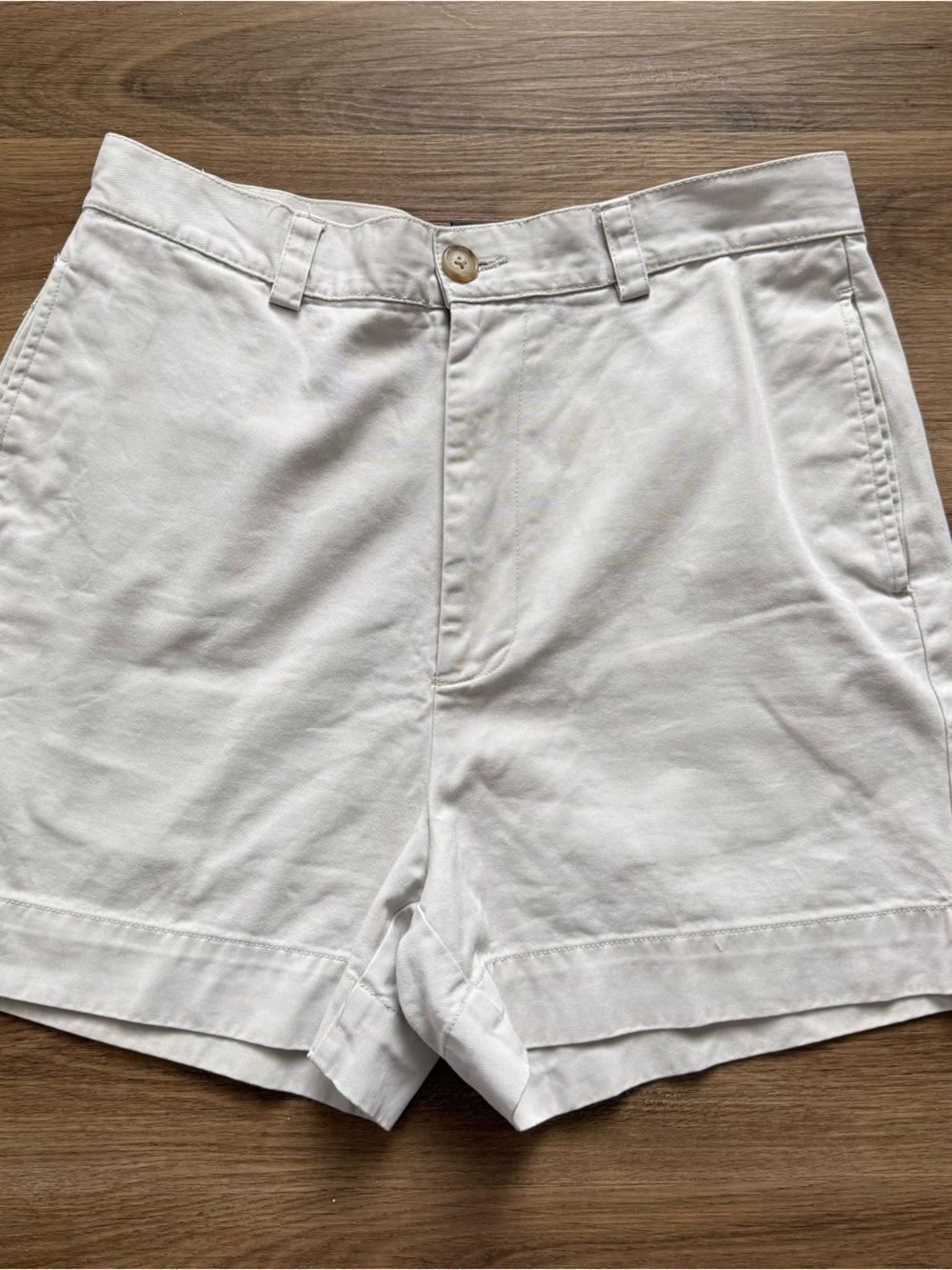 Banana Republic Womens 12 White High-Waist Casual Shorts Cotton Coastal Summer